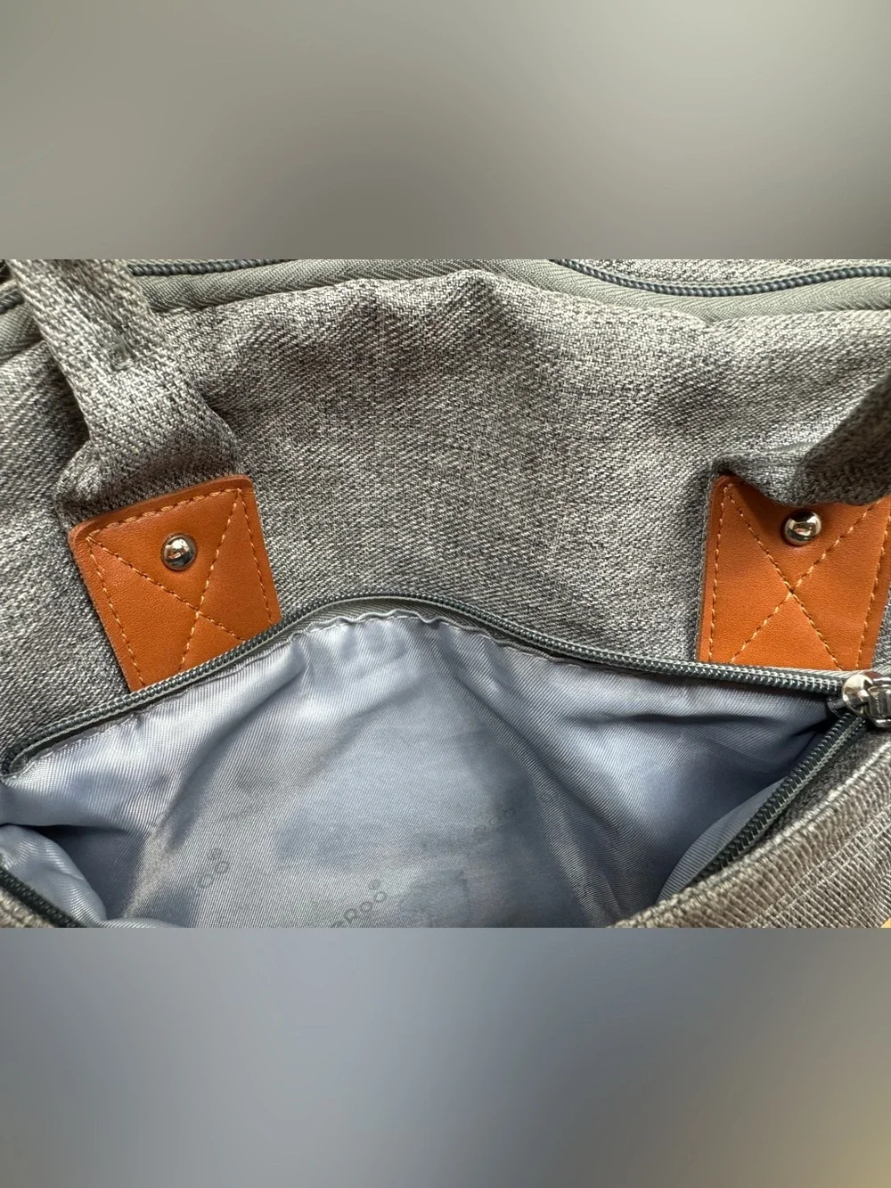 Gray Quilted Baby Diaper Backpack - Neutral Gray